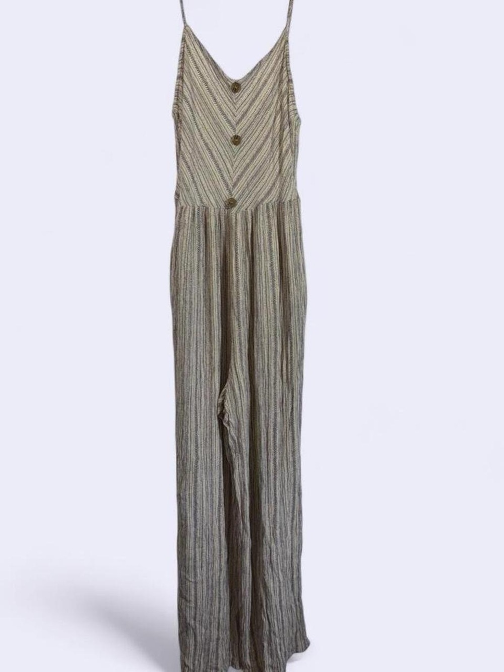 Camellia Boho Wide Leg Striped Jumpsuit Medium
